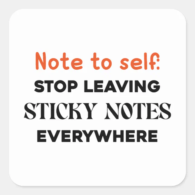 Note Meme Square Sticker