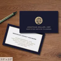 Elegant Scale of Justice Business Card