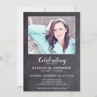 Simple Celebration Of Life Memorial Photo Funeral Invitation