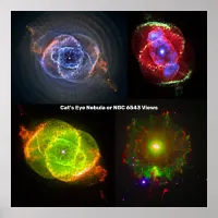 Cat's Eye Nebula or NGC 6543 Views, ZGOS Poster