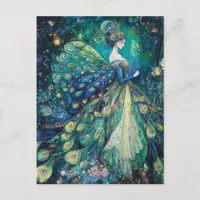 Peacock Fairy Postcard