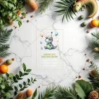 Modern Three-Rex Dinosaur Birthday Party Acrylic Invitations