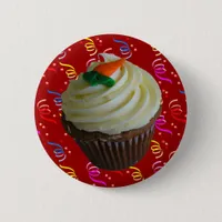 Carrot Cake Cupcake with Confetti Button