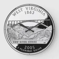 Faux West Virginia State Quarter Large Clock