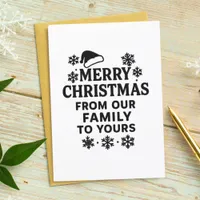 Merry Christmas modern photo card