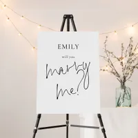 Minimalist Will You Marry Me Proposal Sign