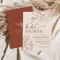 Minimalist Floral Bridal Shower Invitation