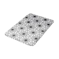 Modern Black and White  Bath Mat