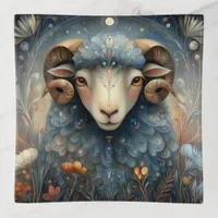 Aries Ram Zodiac Astrology Celestial Birthday Trinket Tray