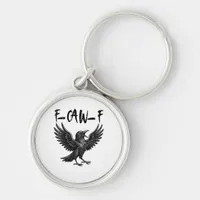 Funny F-Caw-F Raven Bird Cawing Graphic F-Caw-F Cr Keychain