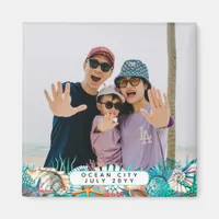 Beach Vacation Memories Family Keepsake Shell  Magnet