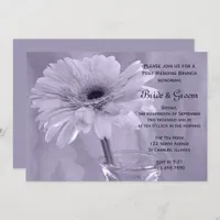 Purple Tinted Daisy Post Wedding Brunch Invitation