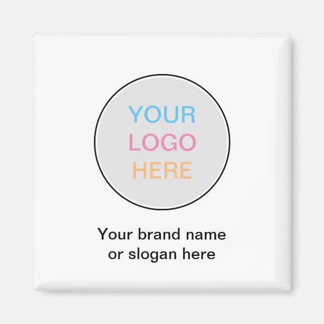 Business Brand Logo White Fridge Magnet