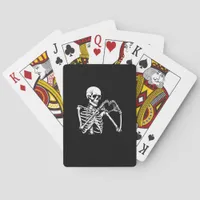 Skeleton Heart Hands Sign Halloween Costume Retro  Poker Cards