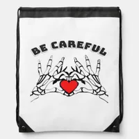 Skeleton Hand With Heart Classic Drawstring Bag