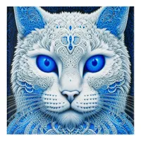 White Mystical Cat Ethereal AI Art