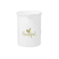 thankful heart thanksgiving pitcher