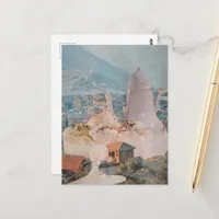 Surreal Retro Ice Cream Town Postcard