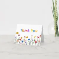 Colorful Wildflower Watercolor – Custom Thank You 