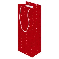 Red And White Pin Polka Dots Christmas Wine Gift Bag