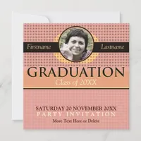 Modern Cool Graduation w/ Photo Invitation