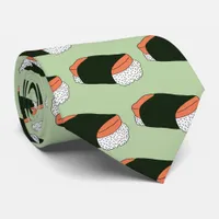 Hawaiian Musubi Spam Food Patterned Neck Tie