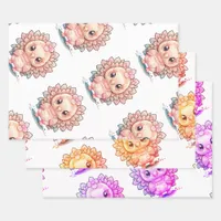 Cute Thanksgiving Turkey Wrapping Paper Sheets