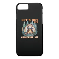 Let's Get Lit. Campfire Lit. Tent Camping Classic iPhone 8/7 Case