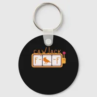 F-Caw-F Jackpot Retro Graphic Keychain