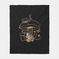 Cottagecore Aesthetic Mushroom Snail Goblincore My Fleece Blanket