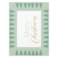 Sage green Pagoda Christmas Tree Tablecloth