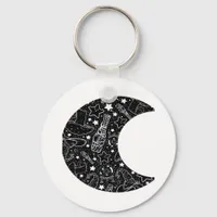 Whimsigoth Witch Moon Wicca Kawaii Goth Tattoo Ast Keychain