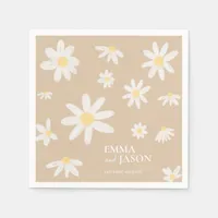 Bohemian Daisy Flower Napkins