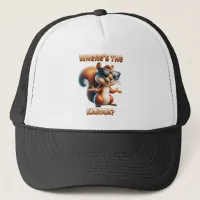 Where's the Karma Funny Squirrel in Shades Trucker Hat