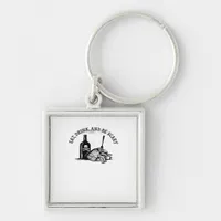 Eat Drink And Be Scary Funny Quote Keychain
