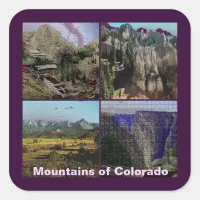 Colorado Mountains Square Sticker