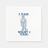 I Yam What I Yam Sketch Linework Minimal Touch Napkins