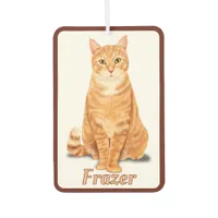 Orange Ginger Tabby Cat Personalized  Air Freshener