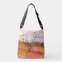 *~* Map of Italy Tuscany Art Landscape Ciao Italia Crossbody Bag