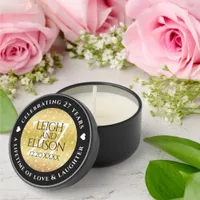 Elegant 27th Music Wedding Anniversary Celebration Mini Candle Favors