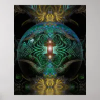 Fractal Temple Poster