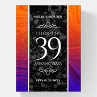 Elegant 39th Agate Wedding Anniversary Celebration Paperweight