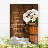 Wooden Bucket Daisies Country Mother's Day Brunch Invitation