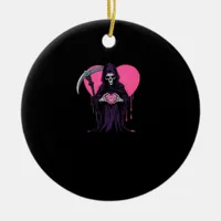 Heart Hands Reaper Classic Meme Ceramic Ornament