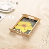 Yellow Hibiscus Flower Serving Tray