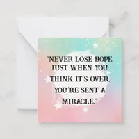 *~  Kindness Miracles   AP62  Note Card