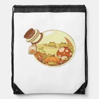 Fall Potion With Froggies Classic Drawstring Bag