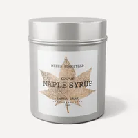 Country Rustic Kraft And Black Maple Syrup Label 