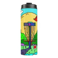 Disc Golf Pixel Art Thermal Tumbler