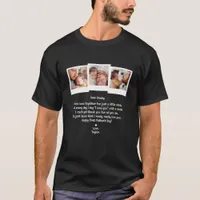 Cute First Father's Day Poem 3-Photo Collage T-Shirt